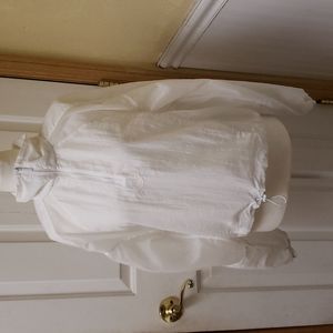 Adidas nylon white half zip running jacket